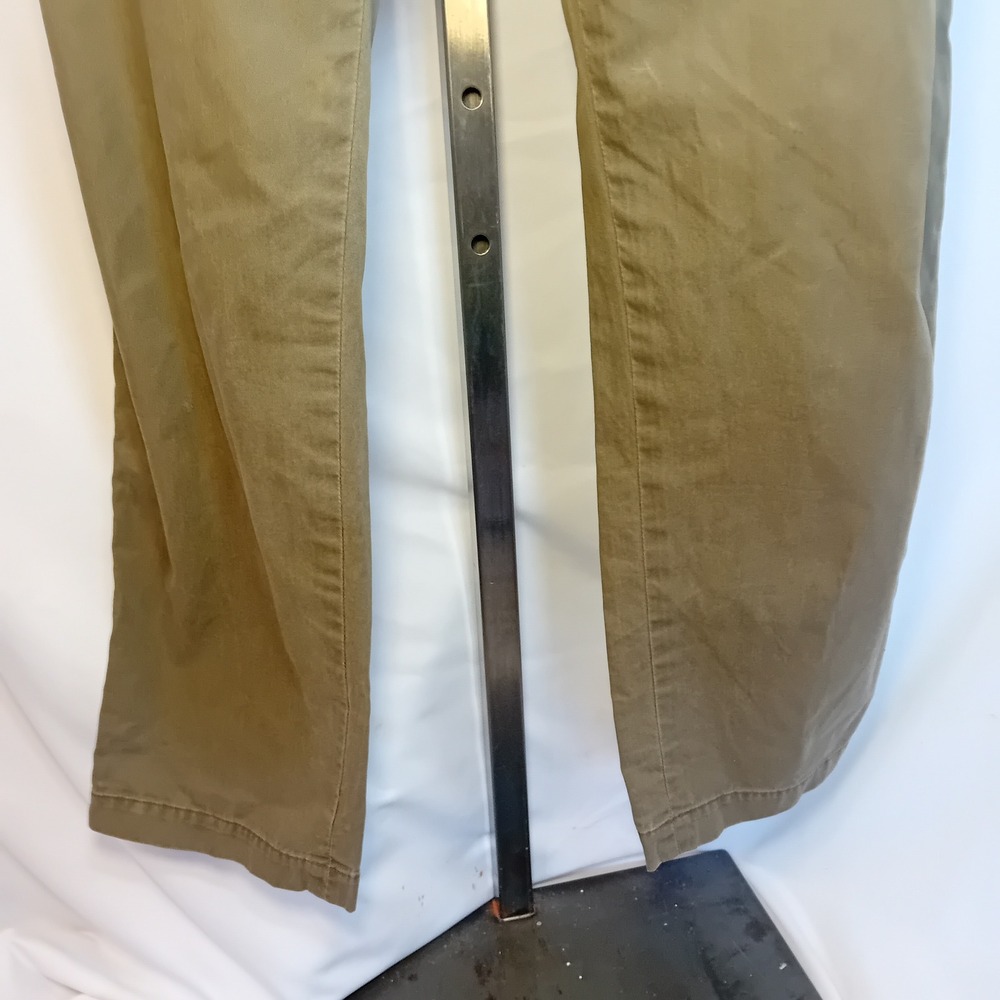 Women's Club Monaco High Rise Utility Chino Trouser Pants Straight Leg Olive 8 - Picture 9 of 16